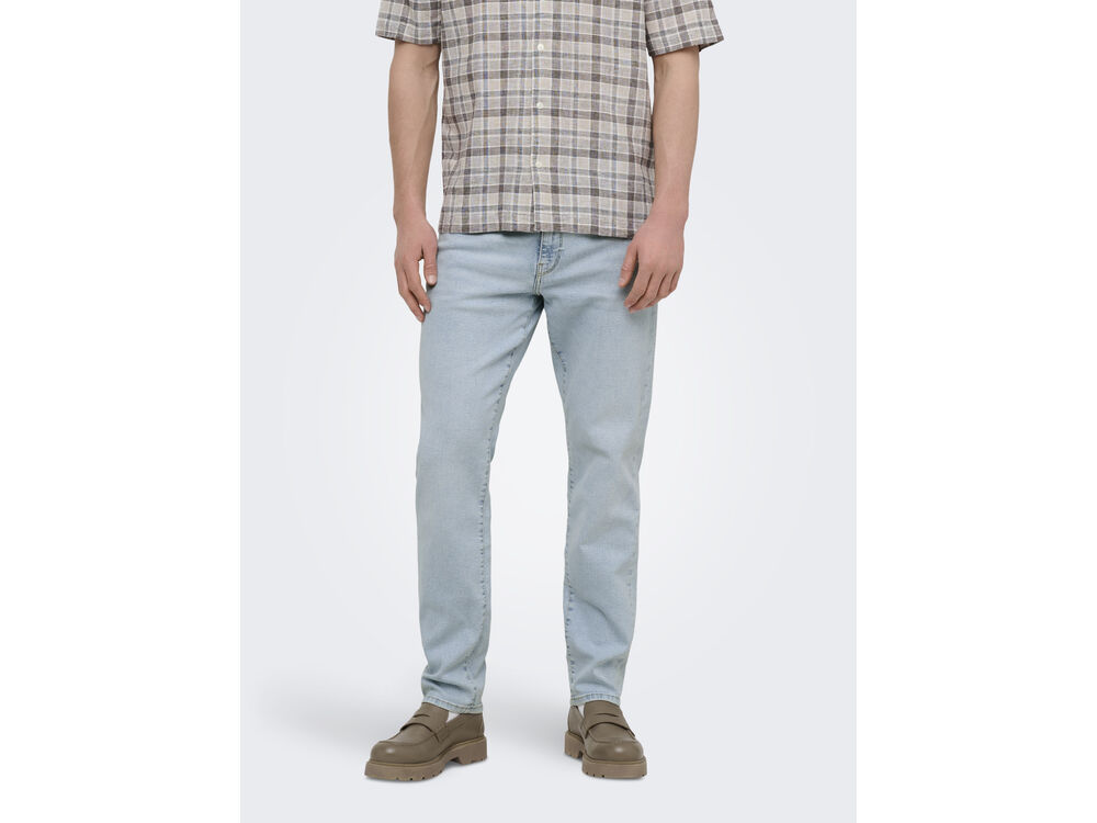 LIGHT BLUE BLEACHED DENIM