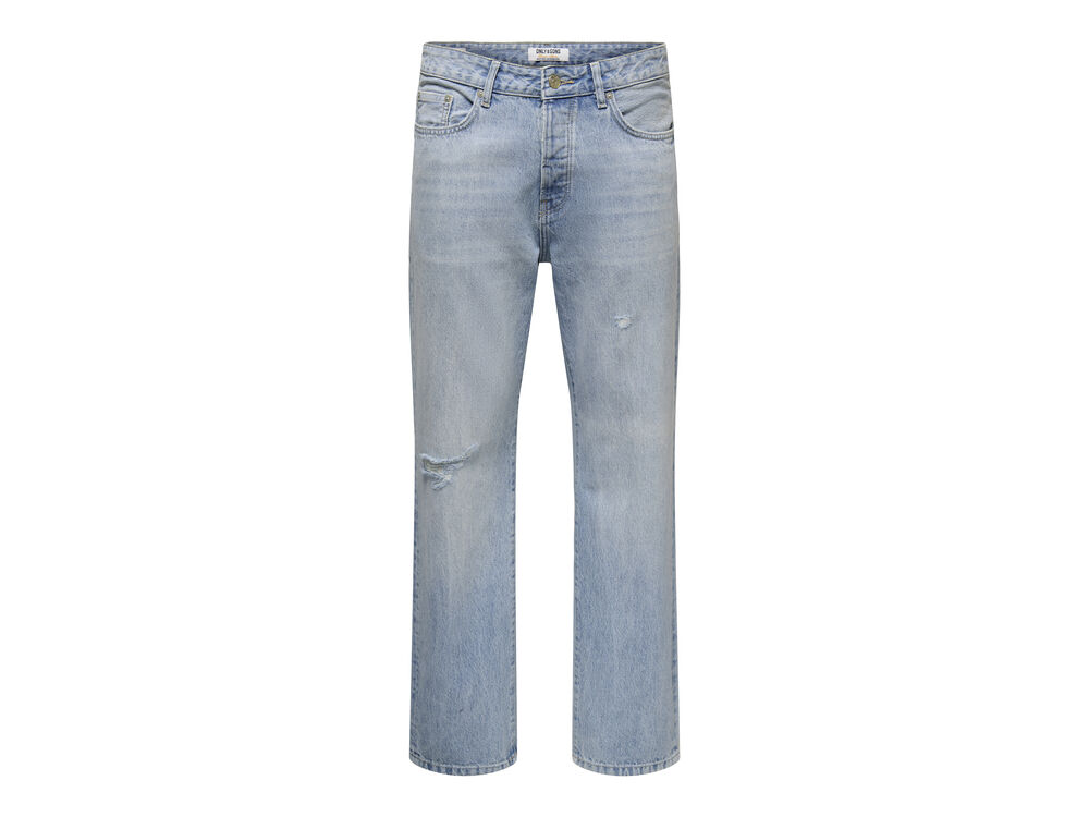 LIGHT BLUE DENIM DESTROYS
