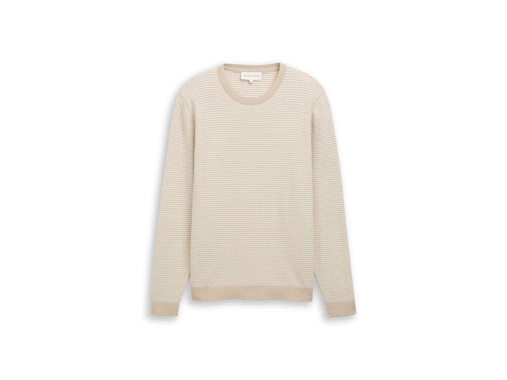 STRUCTURED STRIPE BEIGE W