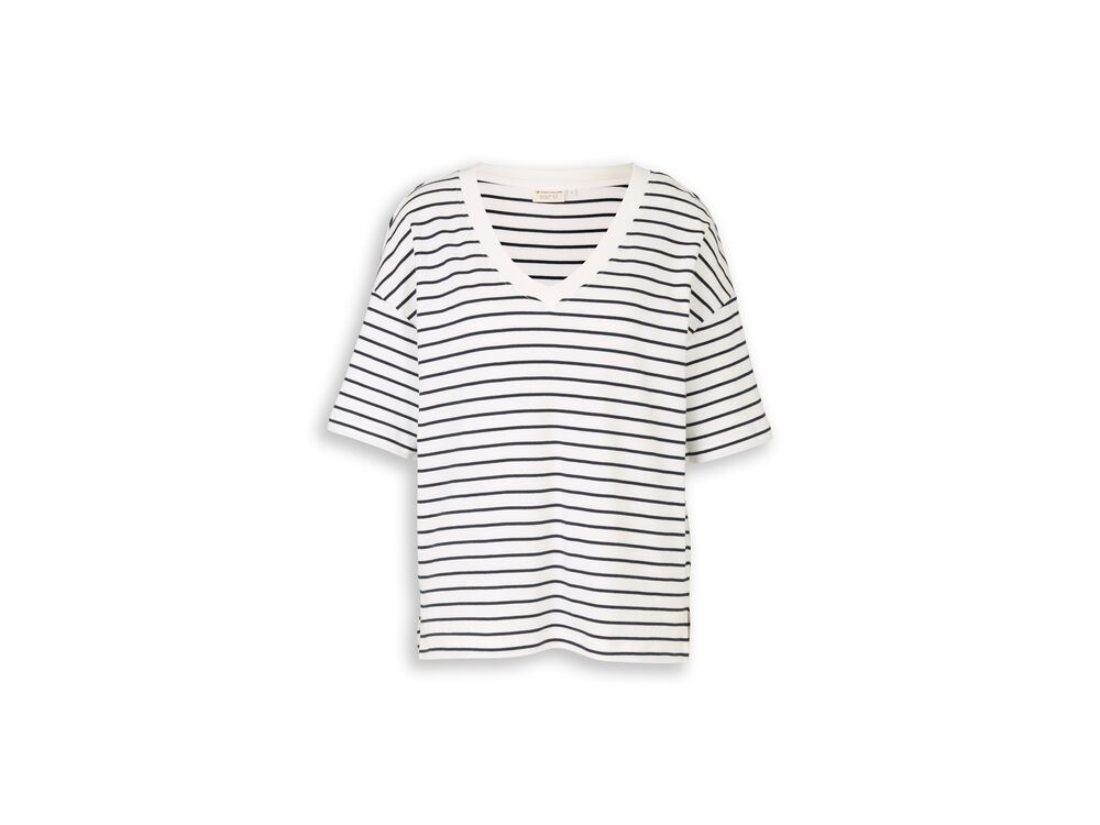 WHITE NAVY IRREGULAR STRI