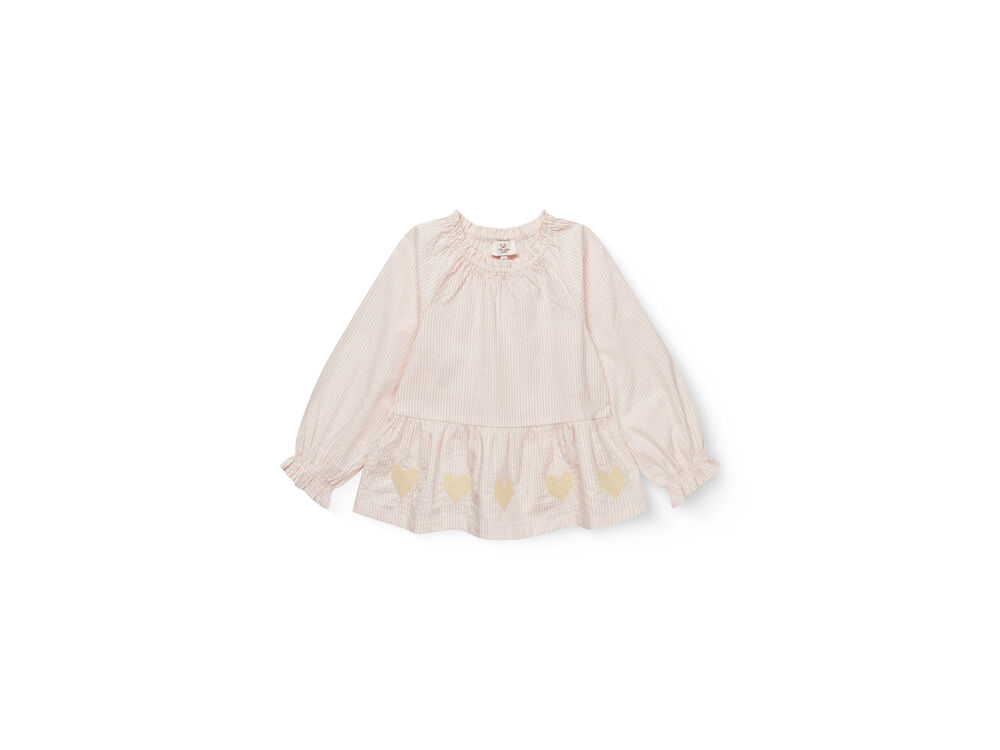 DUSTY ROSE W CREAM STRIPE