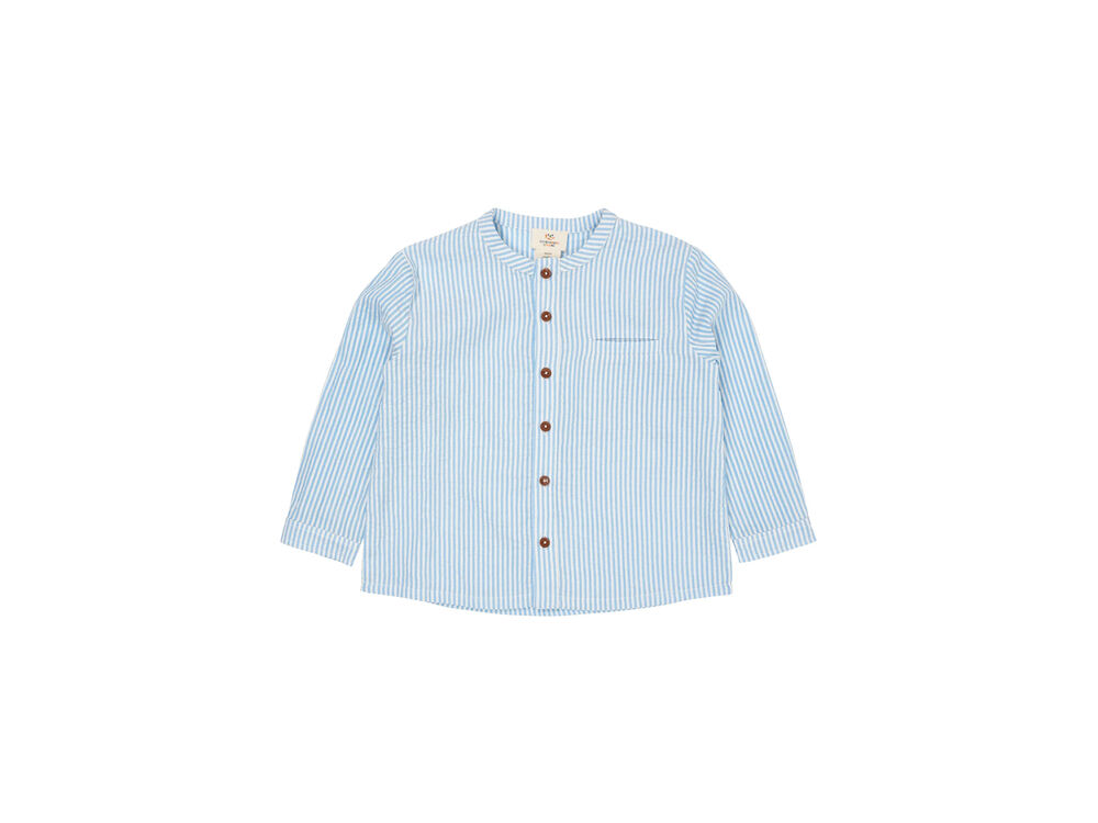 SKY BLUE W CREAM STRIPE