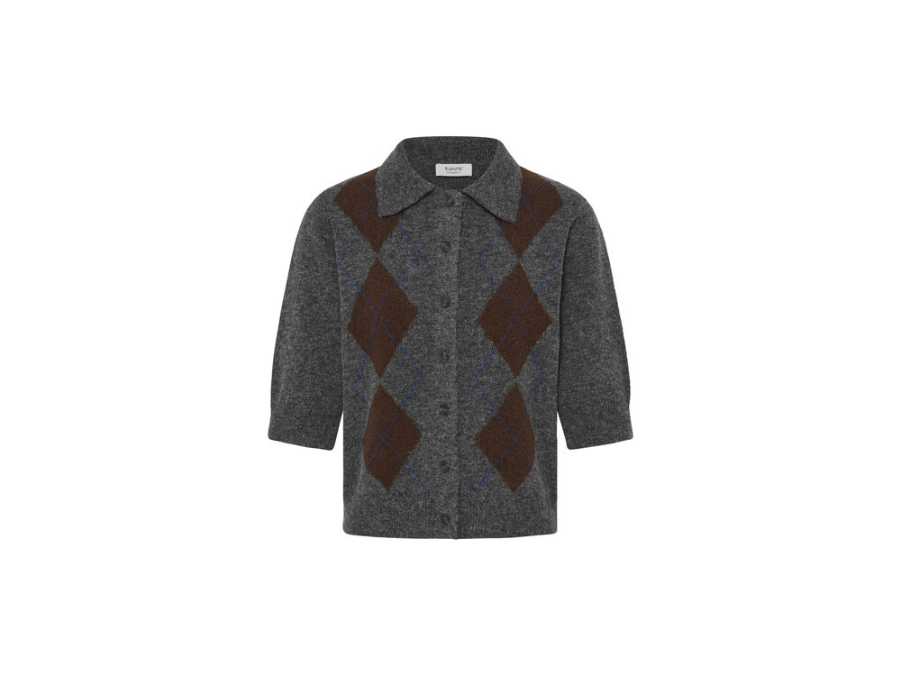DARK GREY MEL. ARGYLE