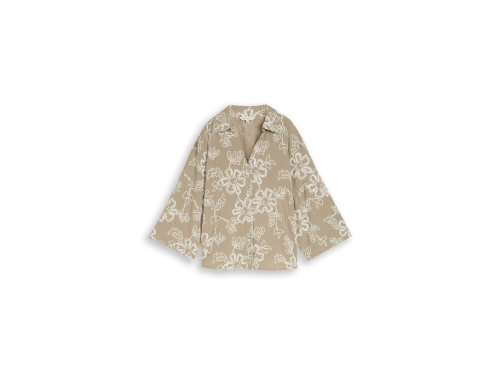 OLIVE WHITE BIG FLOWER DE