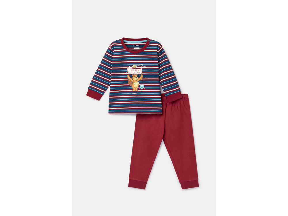 DONKERBLAUWE STREEP PRINT
