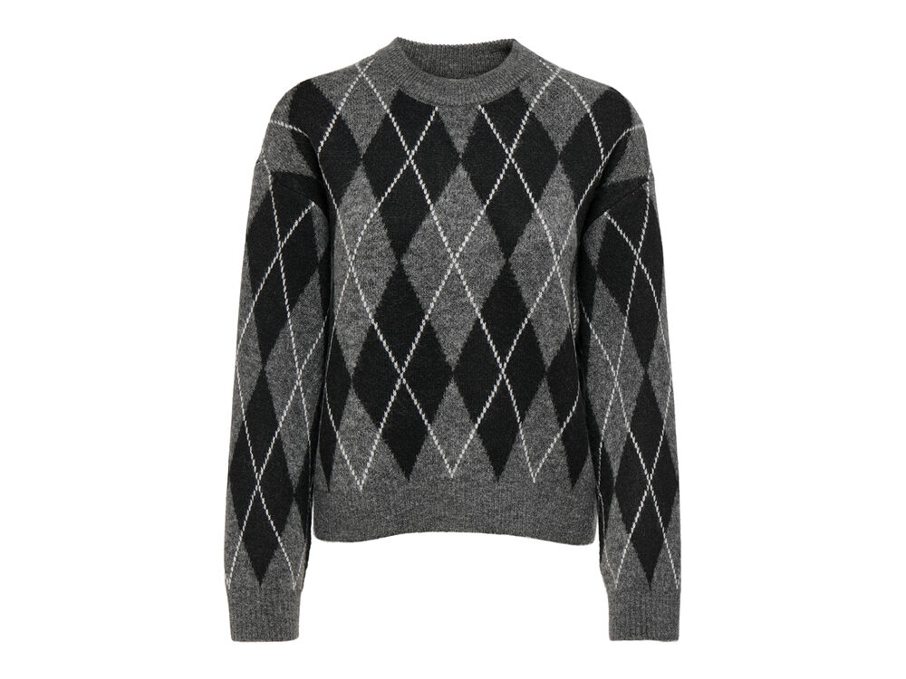 DARK GREY MELANGE ARGYLE