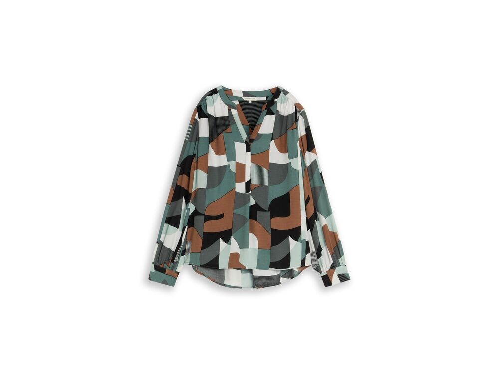 ABSTRACT GREEN CAMEL PRIN