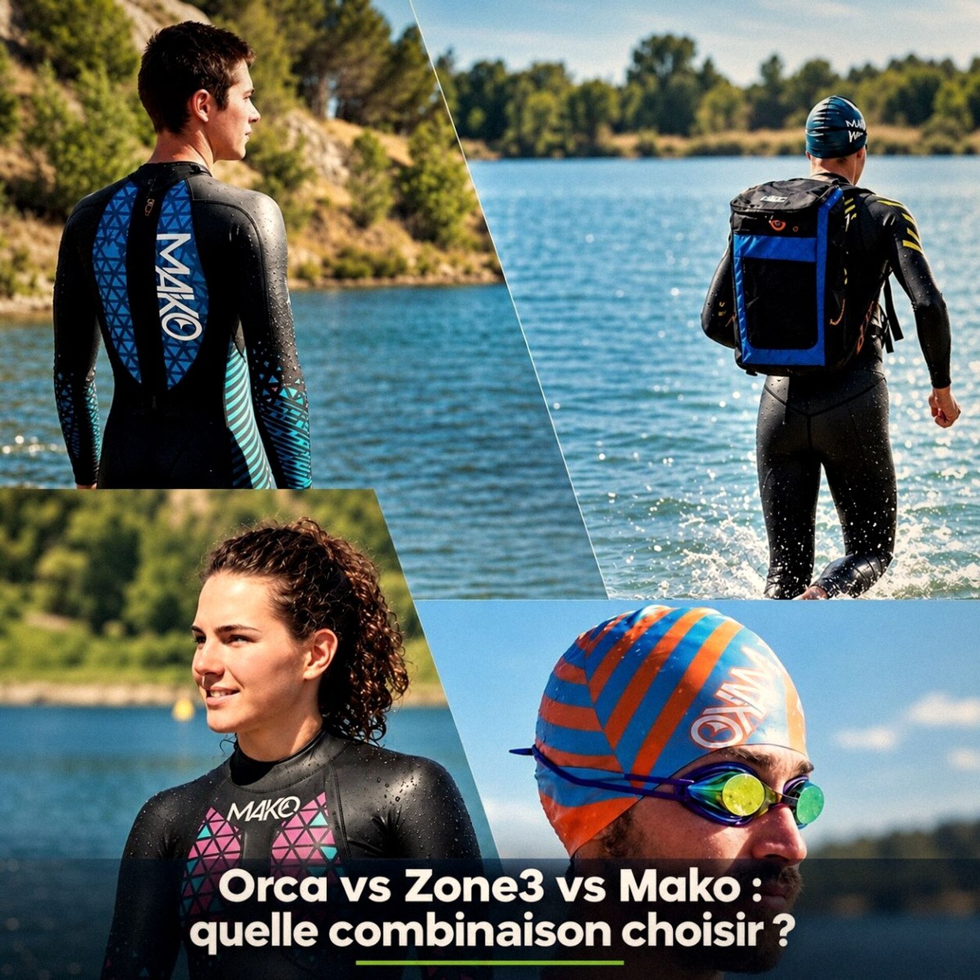 Combinaisons de triathlon Mako, Zone3 et Orca comparées