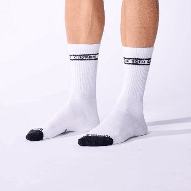 The Vandal Casual Socks – Banane / Noir et blanc