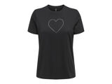 BLACK RHINESTONE HEART FR