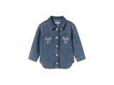 MEDIUM BLUE DENIM BOW EMB