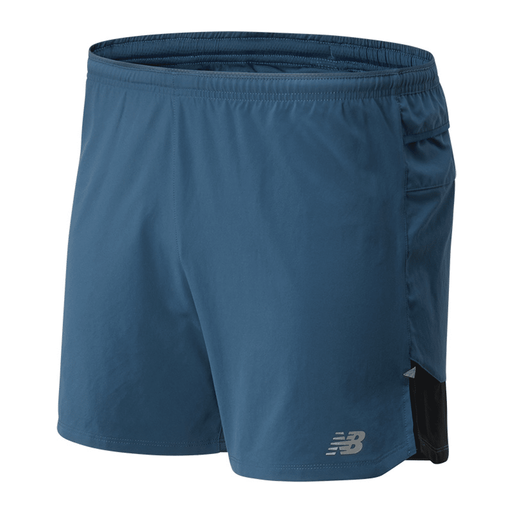 Runners lab New Balance Impact Run 5 inch short ms01241snb loopshort heren blauw los ademend kort blue running short men online kopen 1