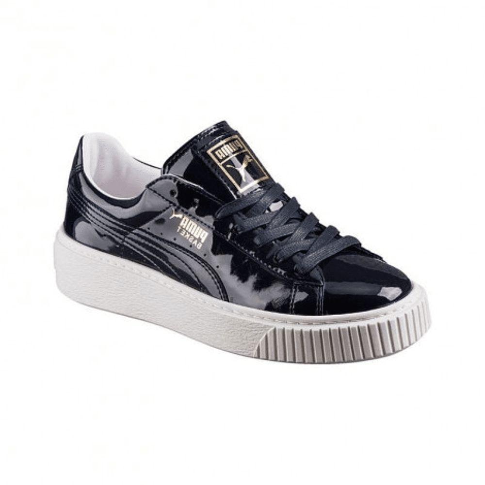 puma basket platform leather