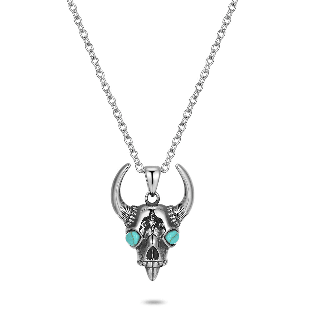 Necklace with skull and horns | Twice As Nice Necklace with skull and horns | Twice As Nice
