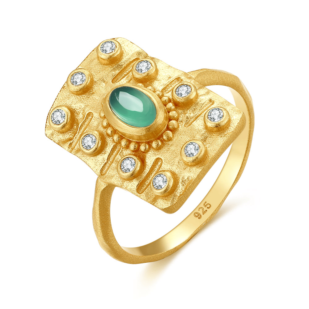 Indigious Nice Rings Ring in silver with oval and stones | Twice As Nice