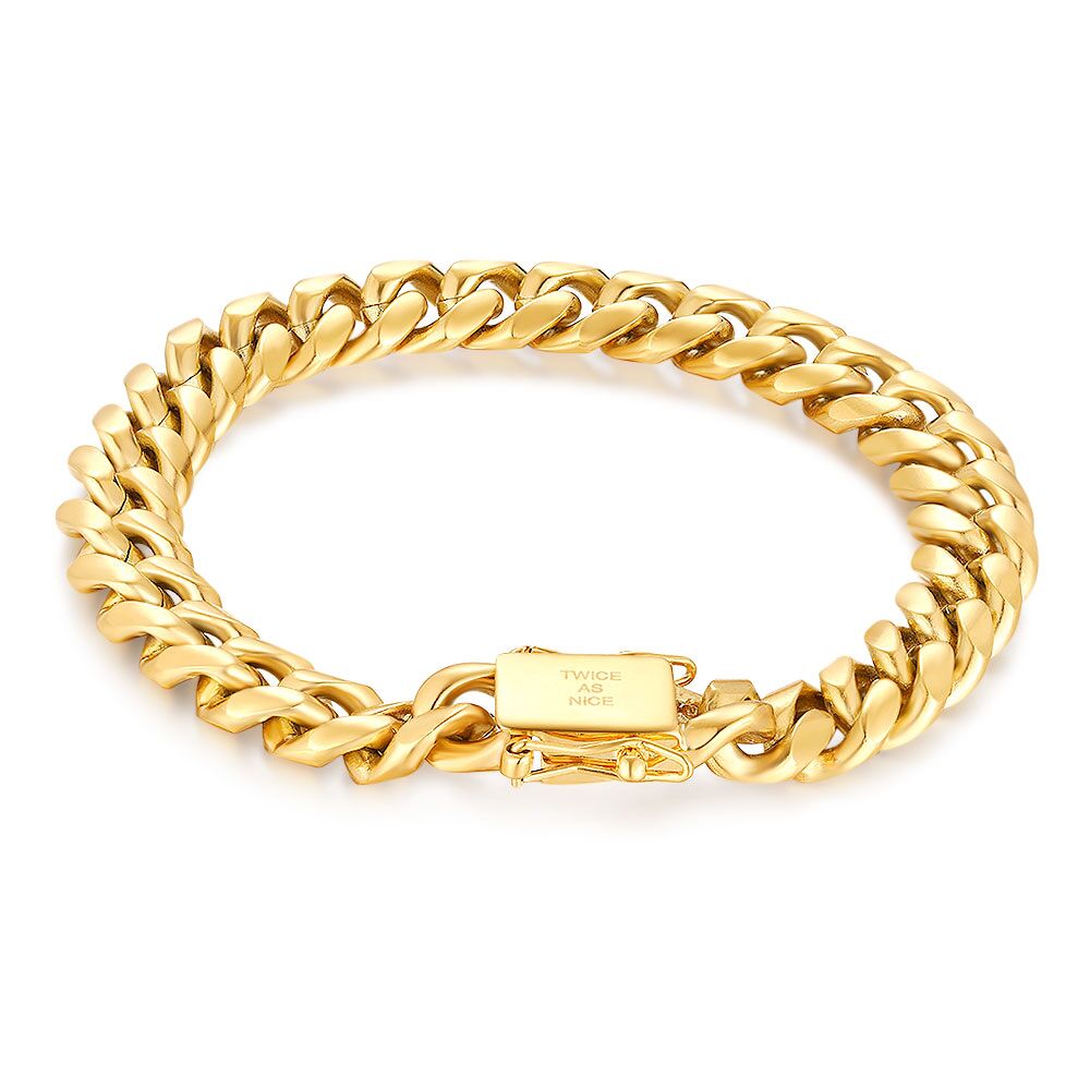 Gold Stainless Steel Bracelet, Size: Variable