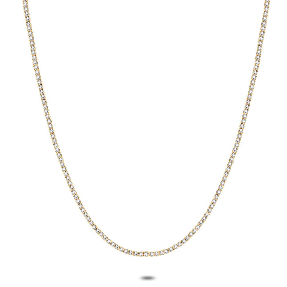 Gold filled store tennis necklace