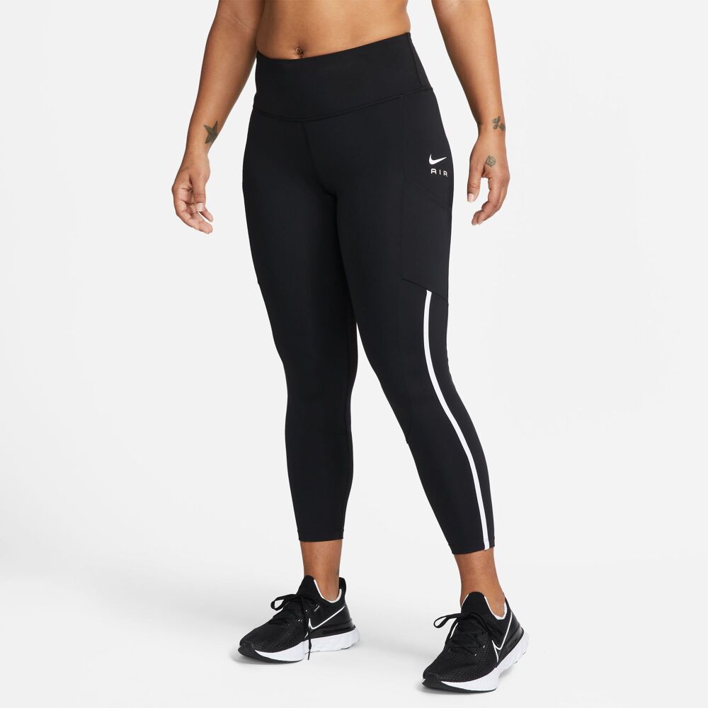 Nike One 7/8-legging met halfhoge taille en mesh vlakken voor