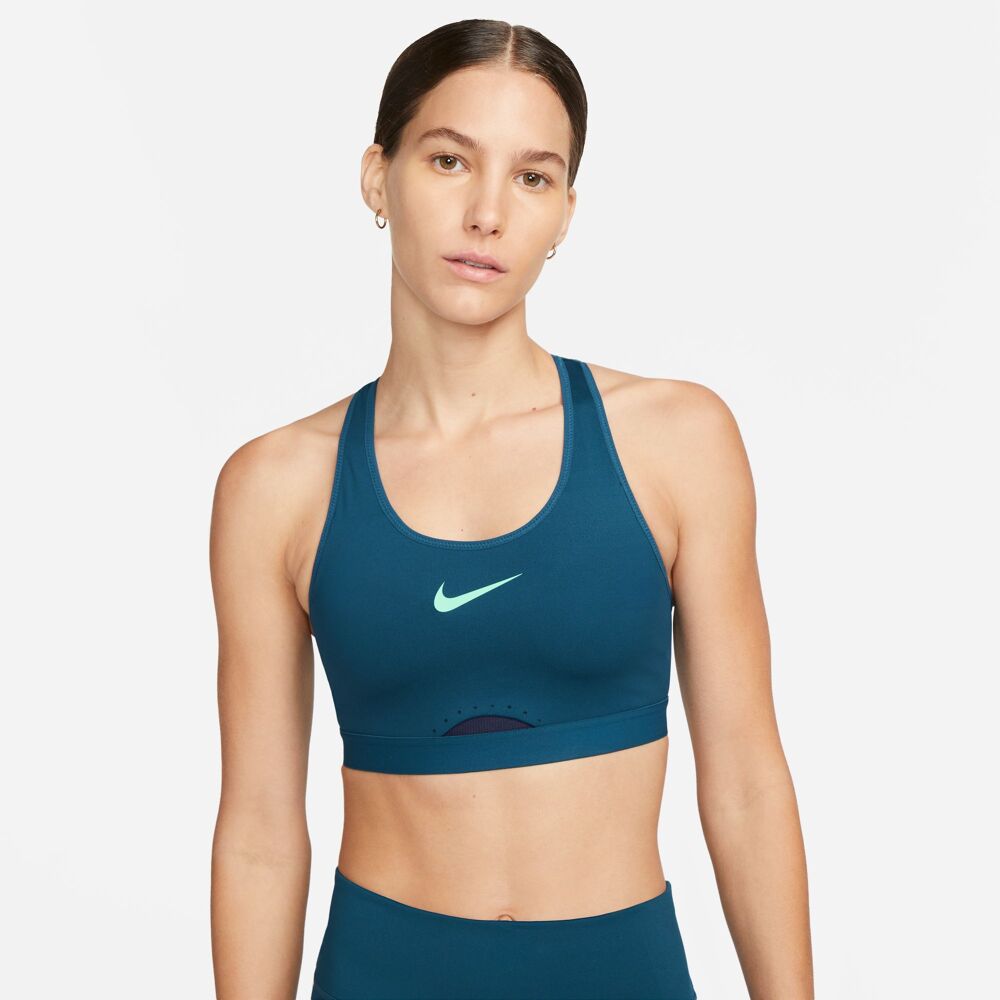 Nike Dri Fit Swoosh Medium Support Padded Sports Bra, Magic Ember/Chile Red/White,  Medium : : Clothing, Shoes & Accessories