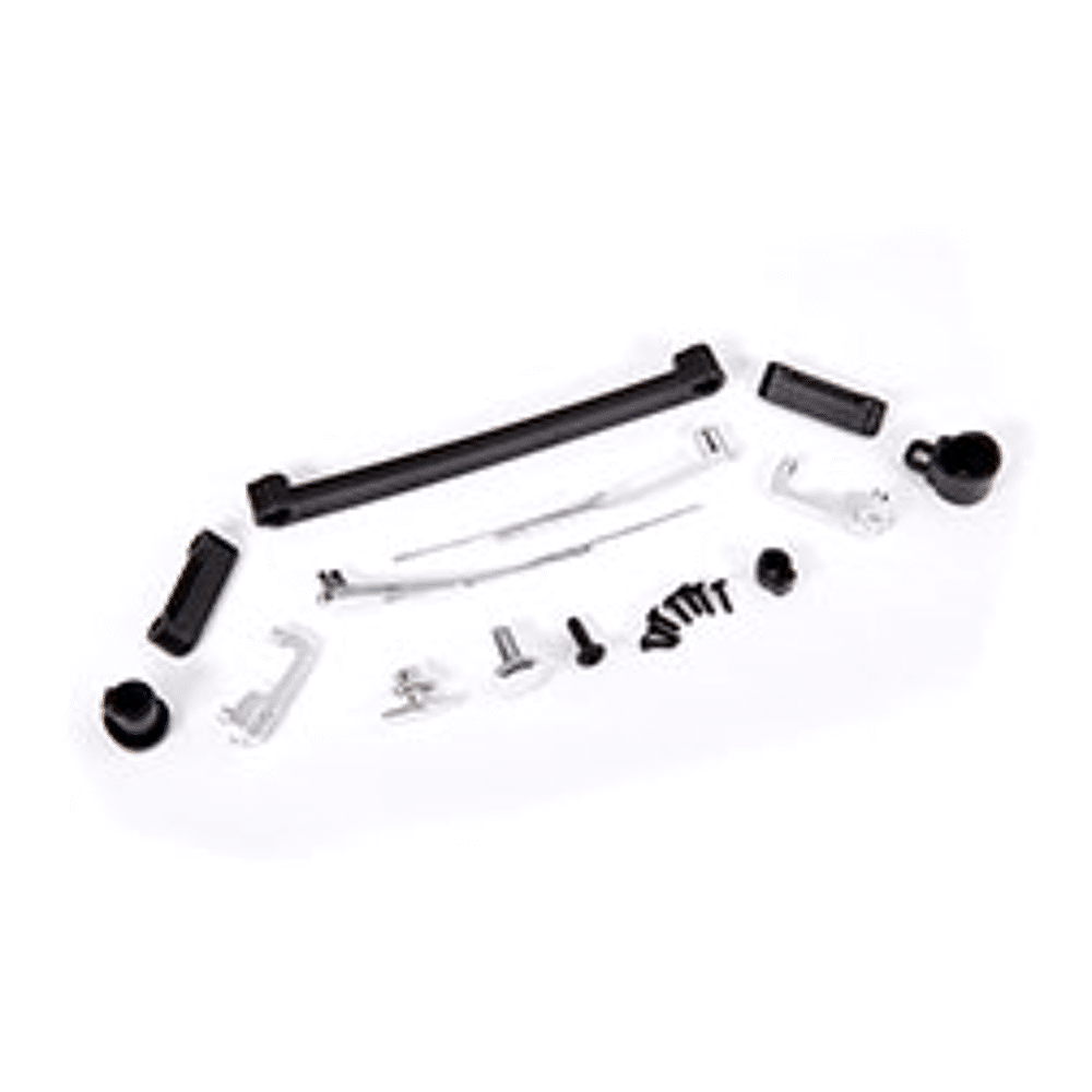 Door handles, left, right, and rear/ retainers (3)/ windshield wipers