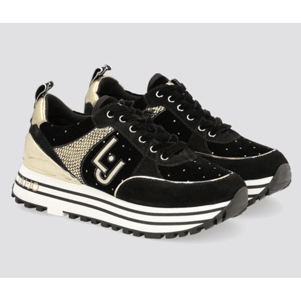 Liu Jo MAXI WONDER Black - Schoenen Hoge sneakers Dames € 159,89