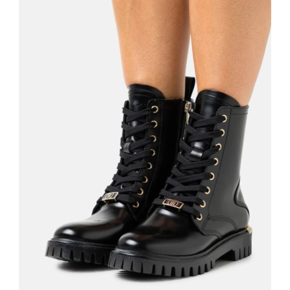 tommy hilfiger buckle lace up boot schnürstiefelette