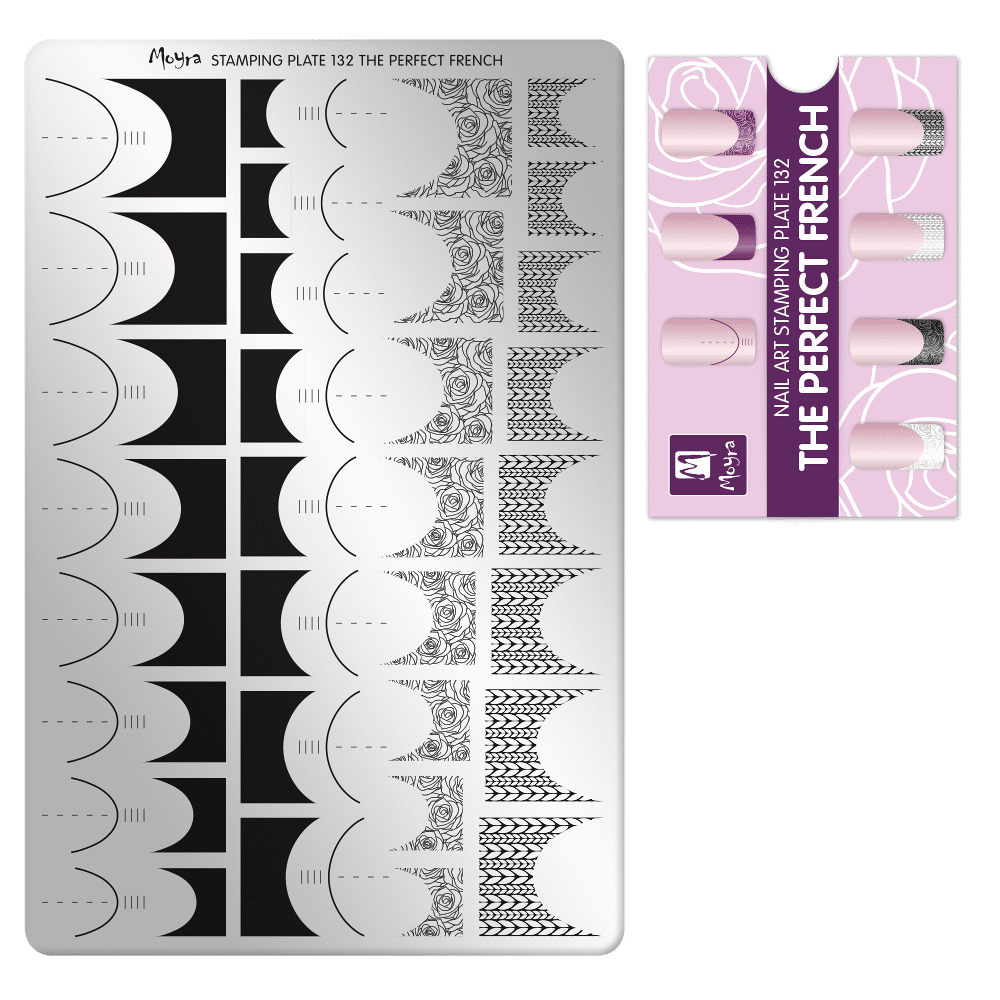 Moyra Nail Art Stamping Plate - The Perfect French