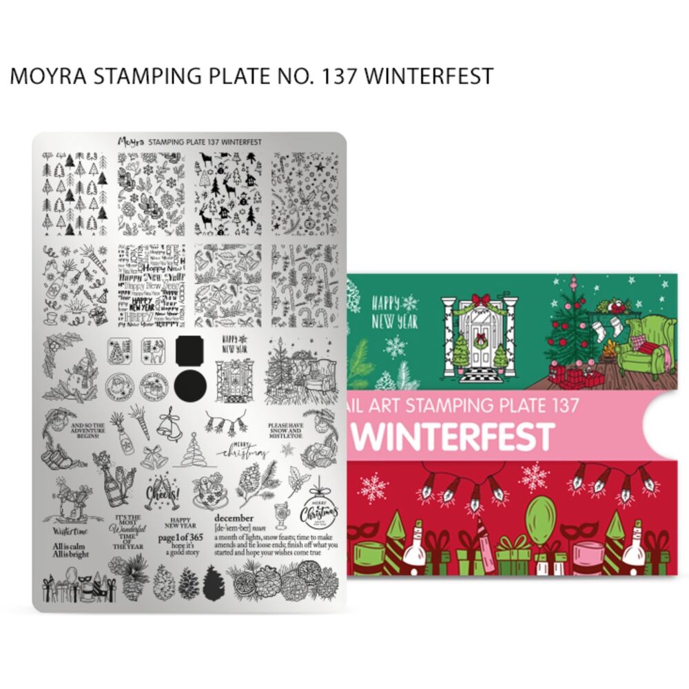Moyra Nail Art Stamping Plate - Winterfest
