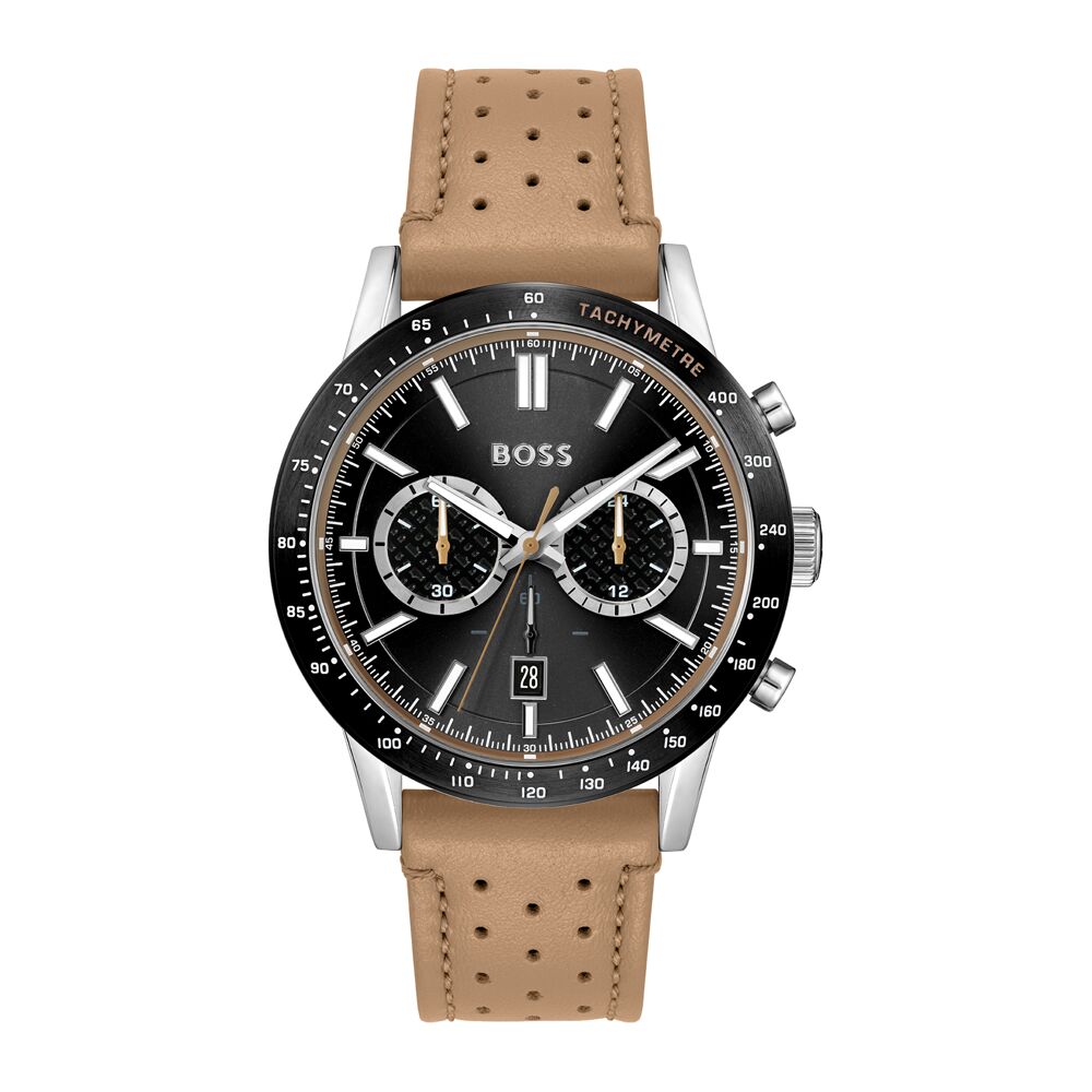 Hugo boss horloge bruin leer clearance