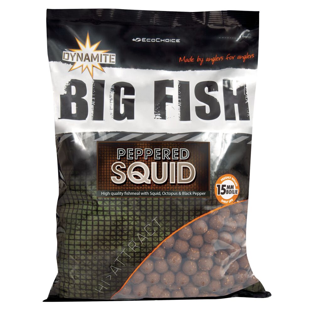 Dynamite Baits Big Fish Boilies, Peppered Squid