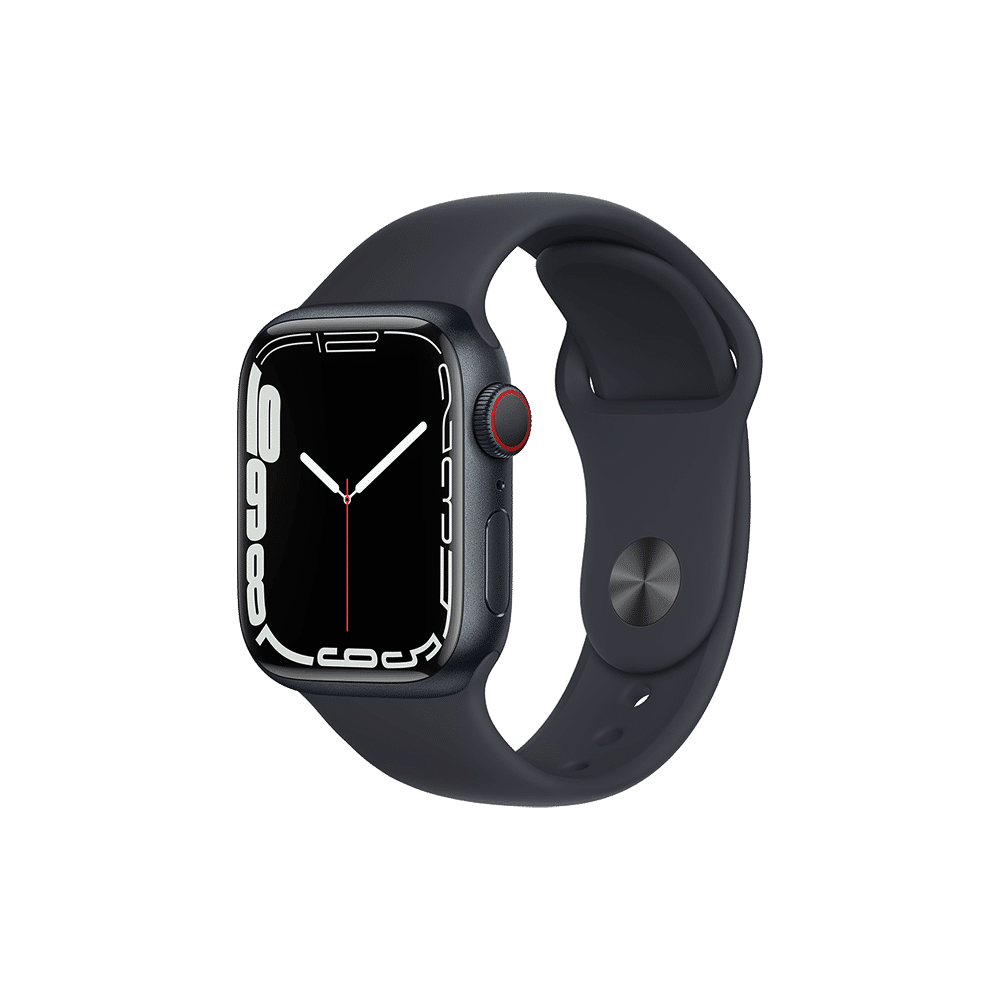Apple Watch Series 7 (GPS + Cellular) • 41mm kast van inktblauw aluminium •  Inktblauw sportbandje - Apple Watch -