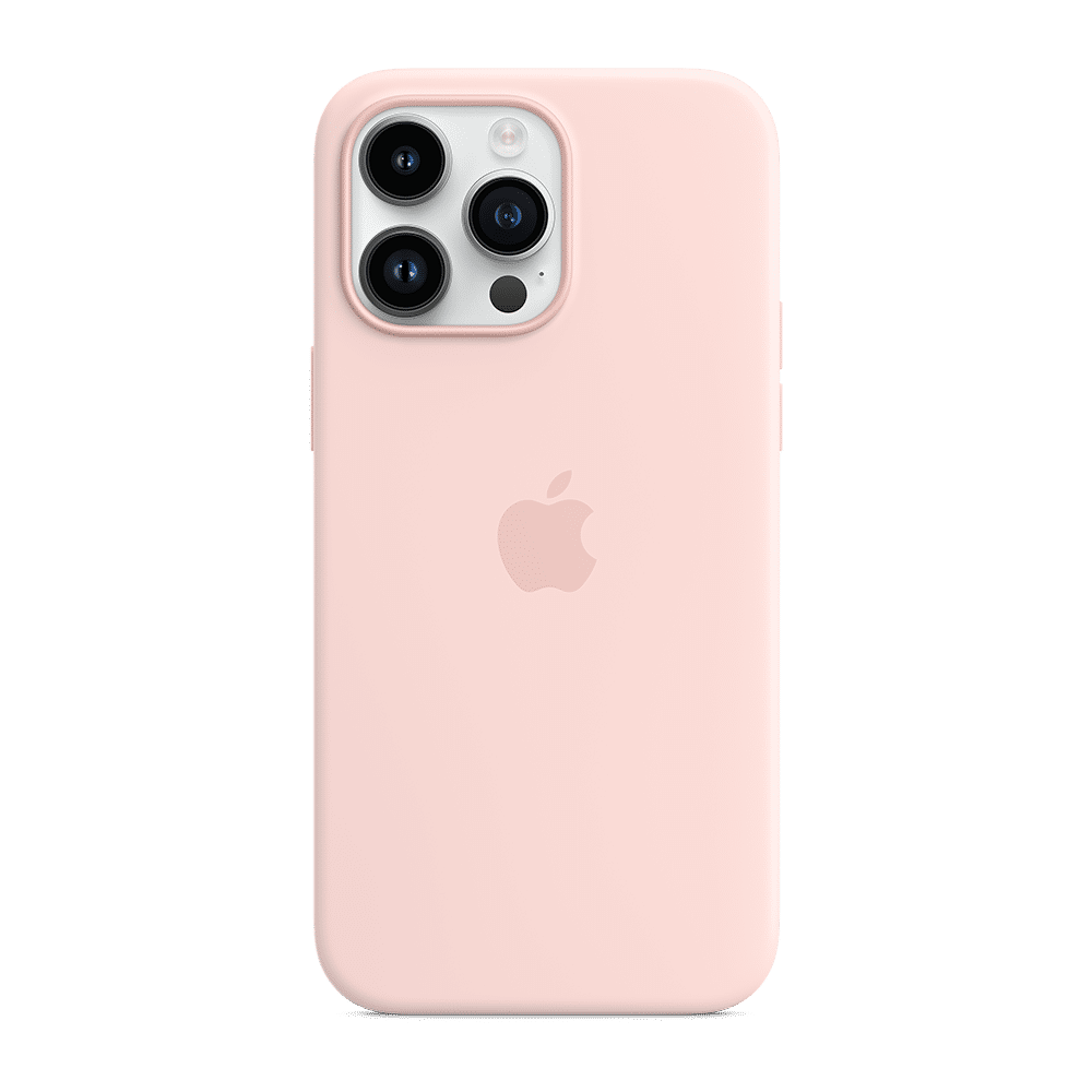 Coque en silicone avec MagSafe pour iPhone 14 Pro - Rose craie
