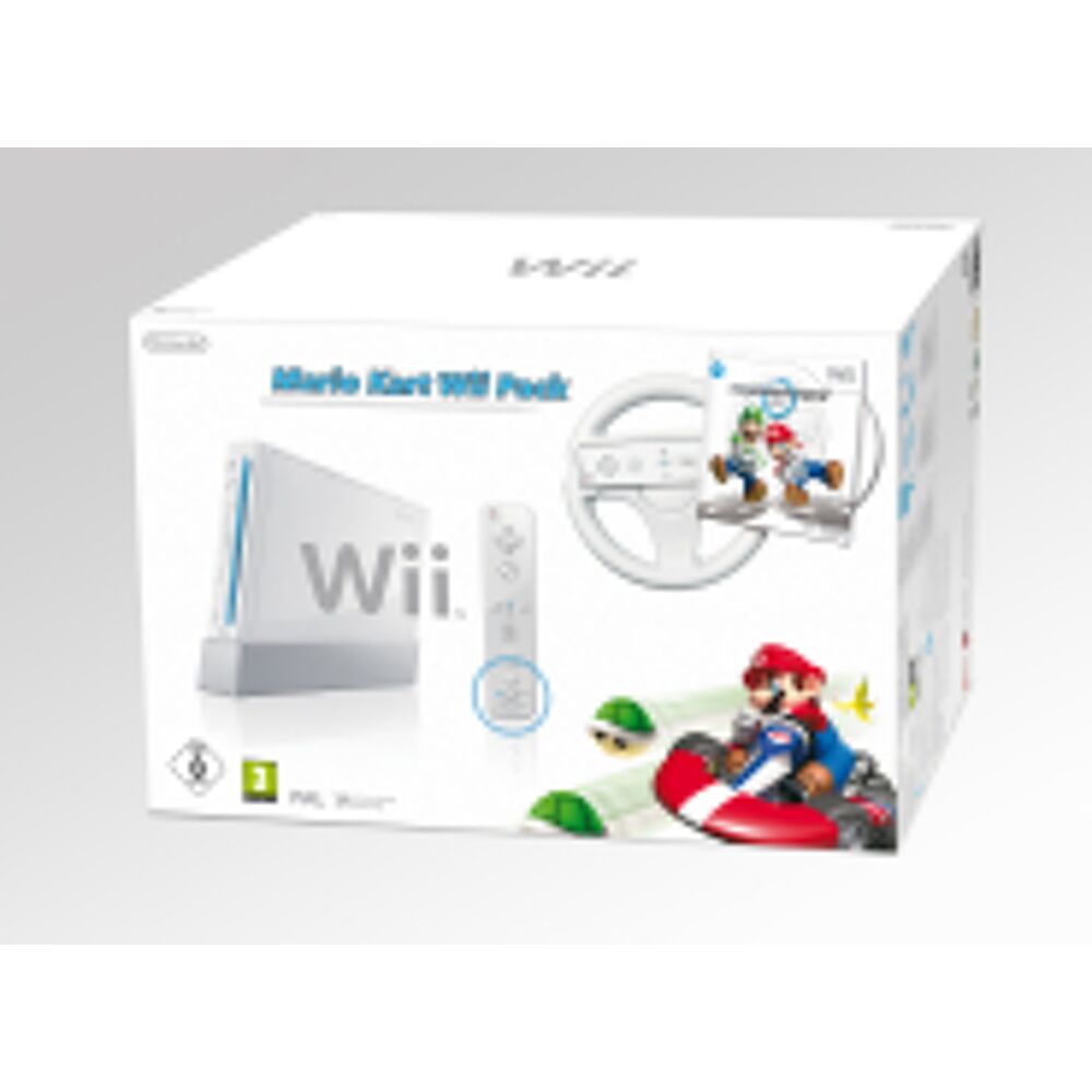 vogel plastic Perforeren Wii Mario Kart Pack White + Wheel | Game Mania