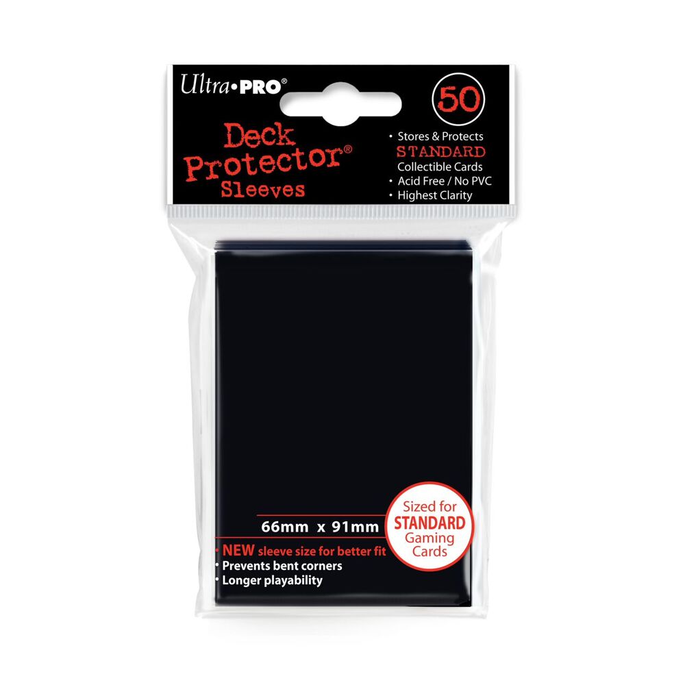 Ondergeschikt verachten ik heb nodig Ultra Pro Deck Protectors Sleeves - Black 50 st | Game Mania