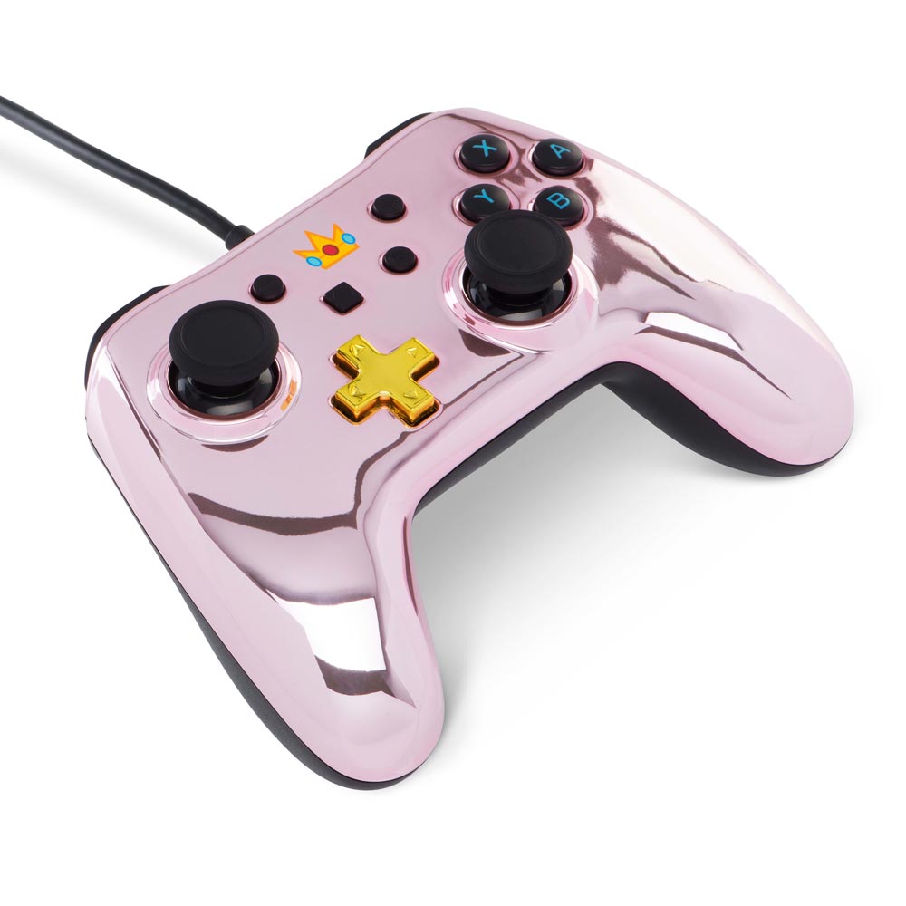 Wired Controller for Nintendo Switch - Chrome Princess Peach