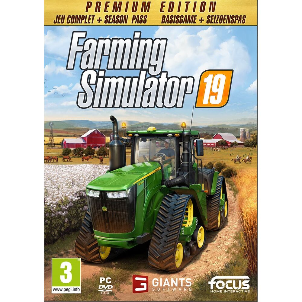 Farming Simulator 19 Premium Edition PC CD DVD Game Mania