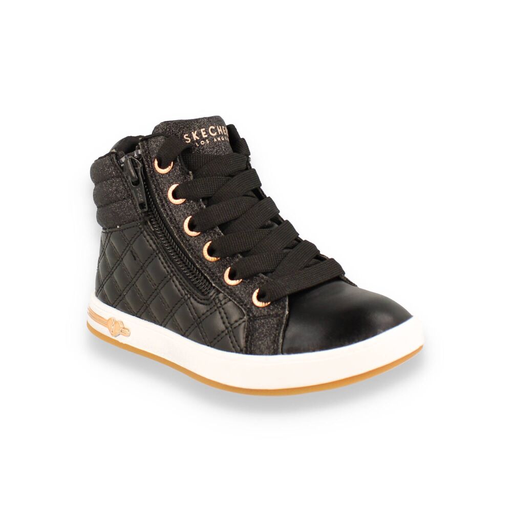 SKECHERS MEISJES QUILTED SQUAD ZWART