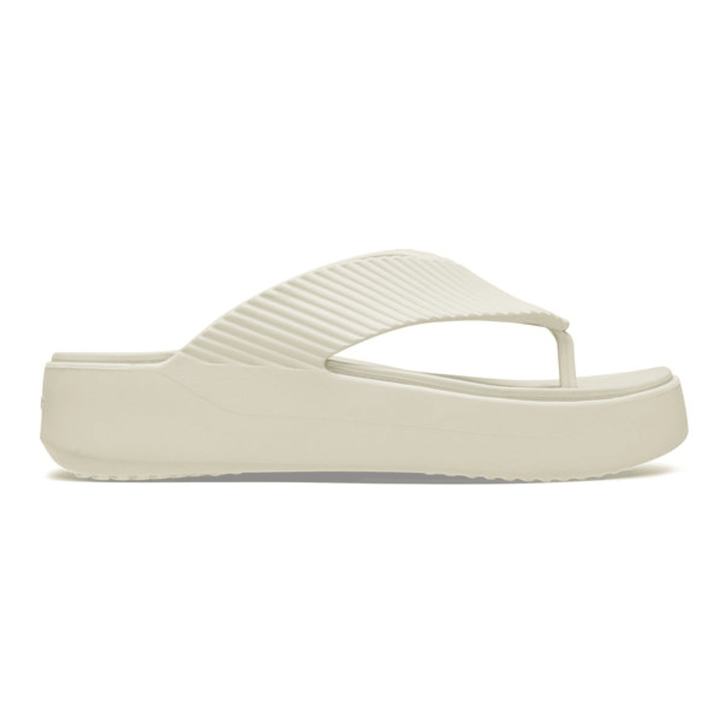 Crocs Dames Flip Flop Getaway Groove Platform Flip Sandstone