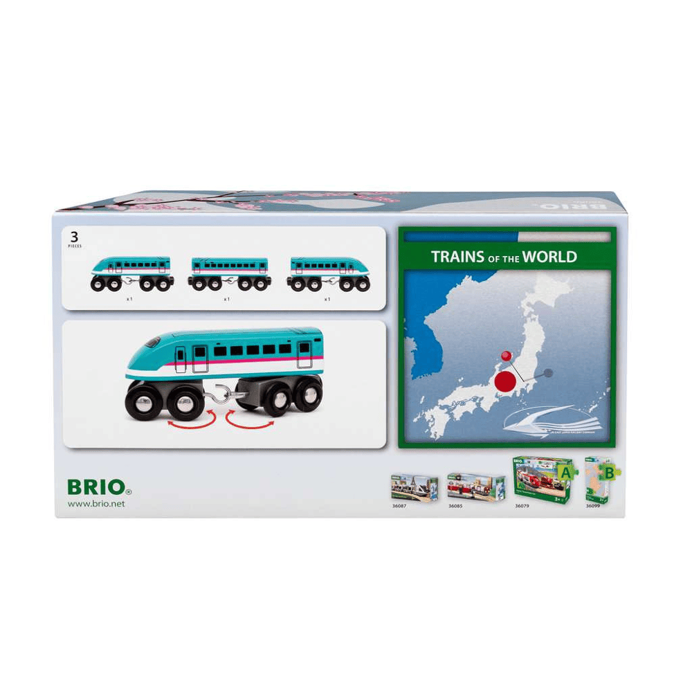 BRIO World 36086 Train Shinkansen Series E5 Hayabusa - Train Miniature Bois Enfants Dès 3 Ans