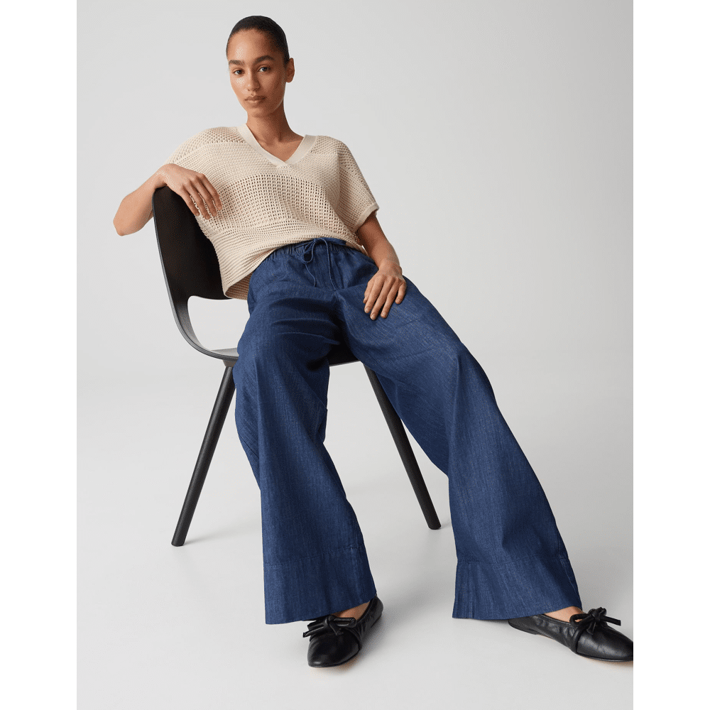 Soepele wide leg jeans Fashion kamst mode