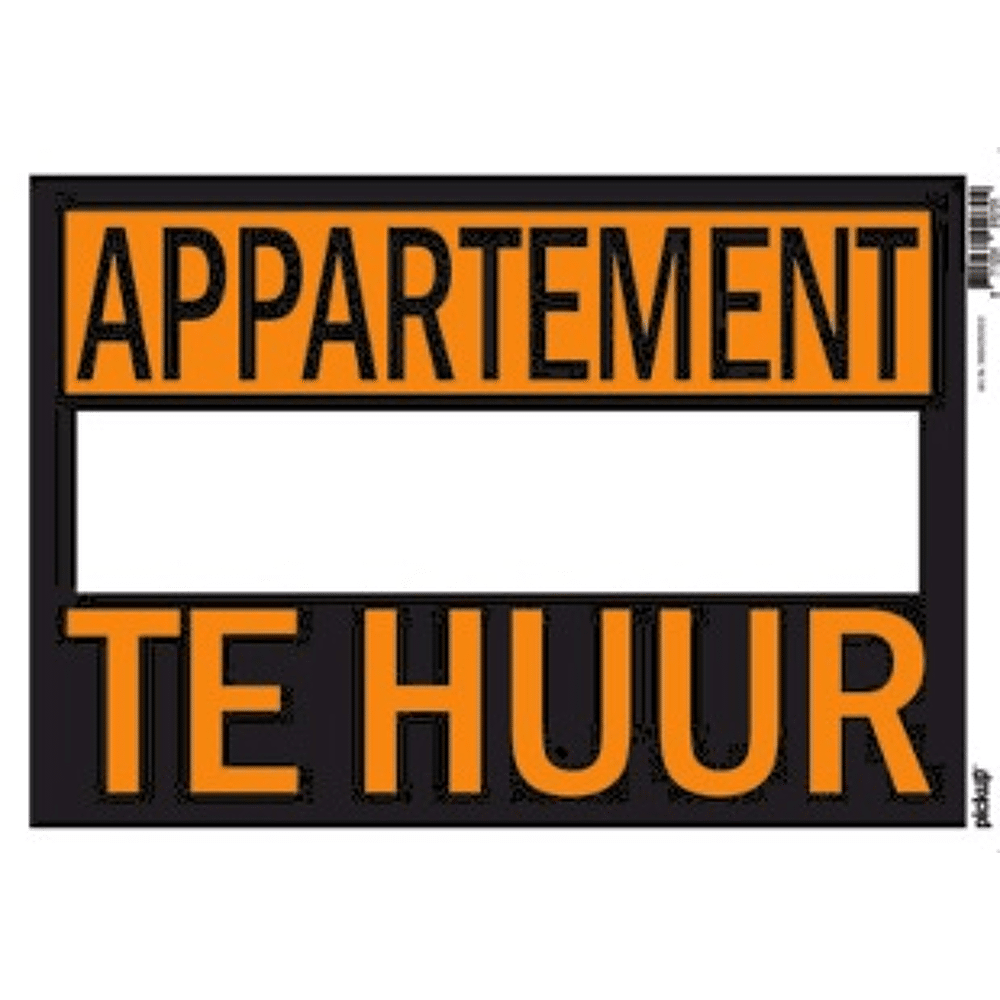 Pickup Affiche "Appartement Te Huur" Plastique 25x35cm Communication
