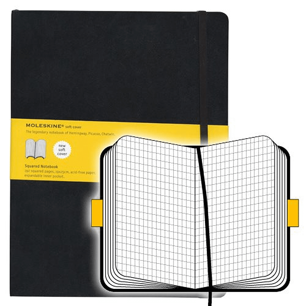 Moleskine Notebook XL Geruit Soft 19x25cm 192P Papierwaren AVA.be