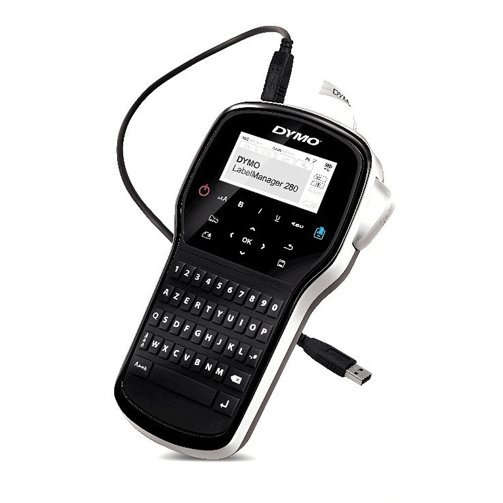 DYMO LabelManager 280 + Tape D1 Zwart Op Wit 12mm x 3m