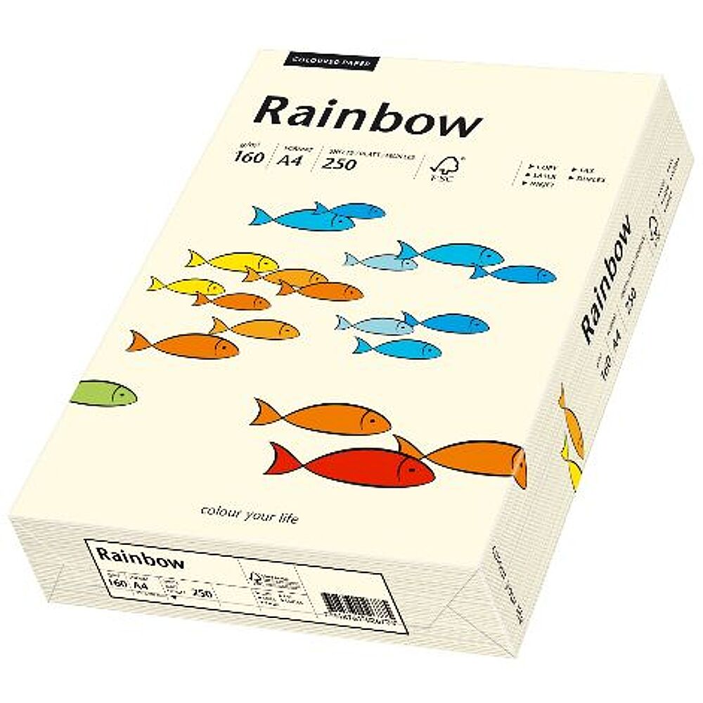 Rainbow Papier Crème A4 160gm² 250 Vellen Papierwaren Avabe 7193