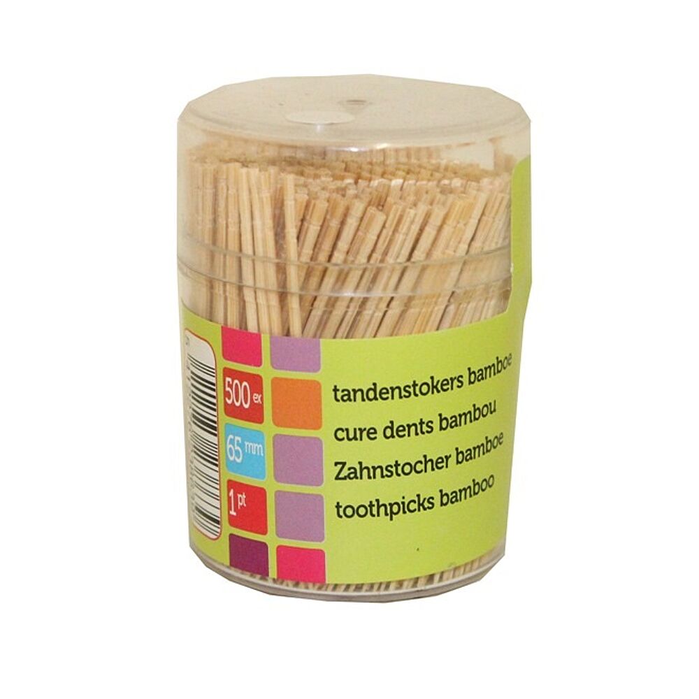 Cure-Dents 65mm Bambou 1 Point 2mm 500 Pièces - Service 