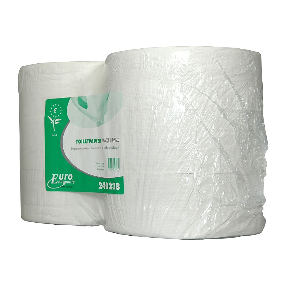 Papier Toilette 380m Blanc Maxi Jumbo 2 Plis Recycled 6 Rouleaux - Hygiene 