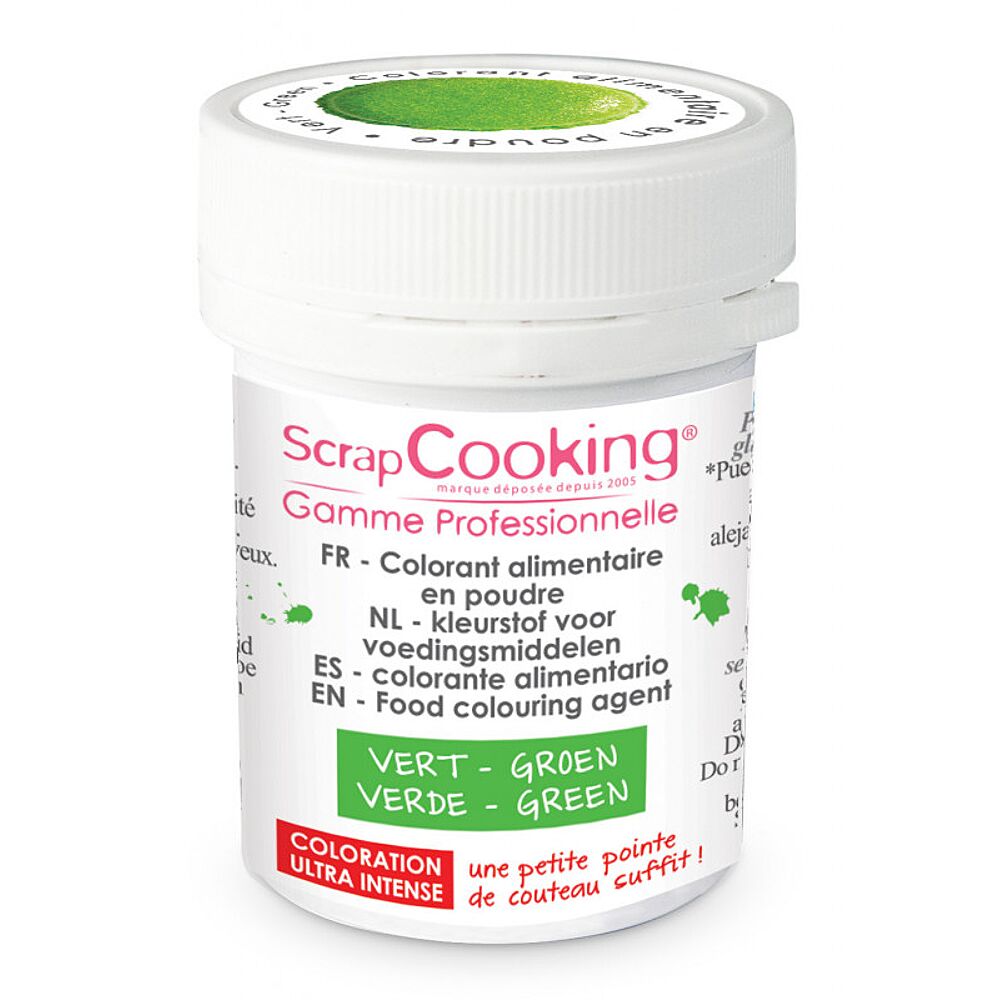 Colorant Alimentaire Poudre Vert 5g - Cuisiner et préparer 