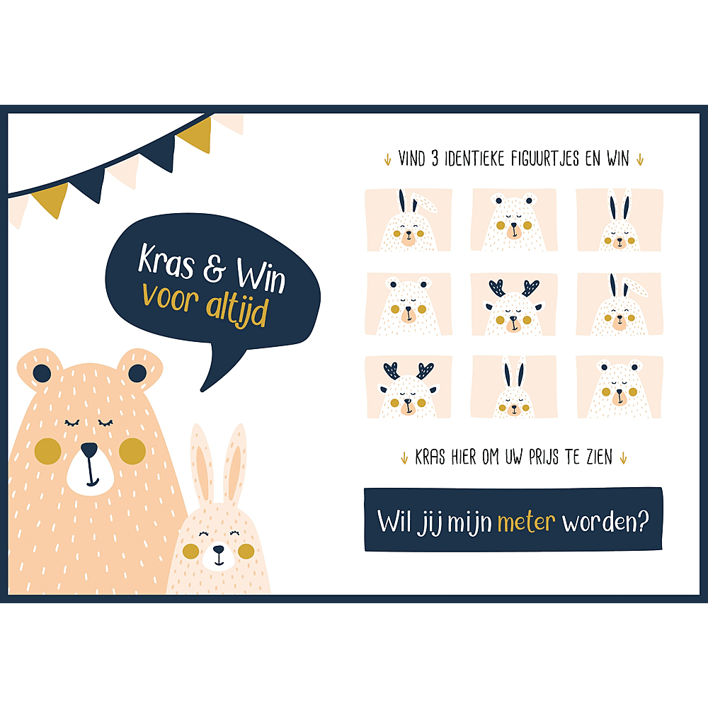 ava Scratchcard Golden Bear "Wil Je Mijn Meter Worden?"