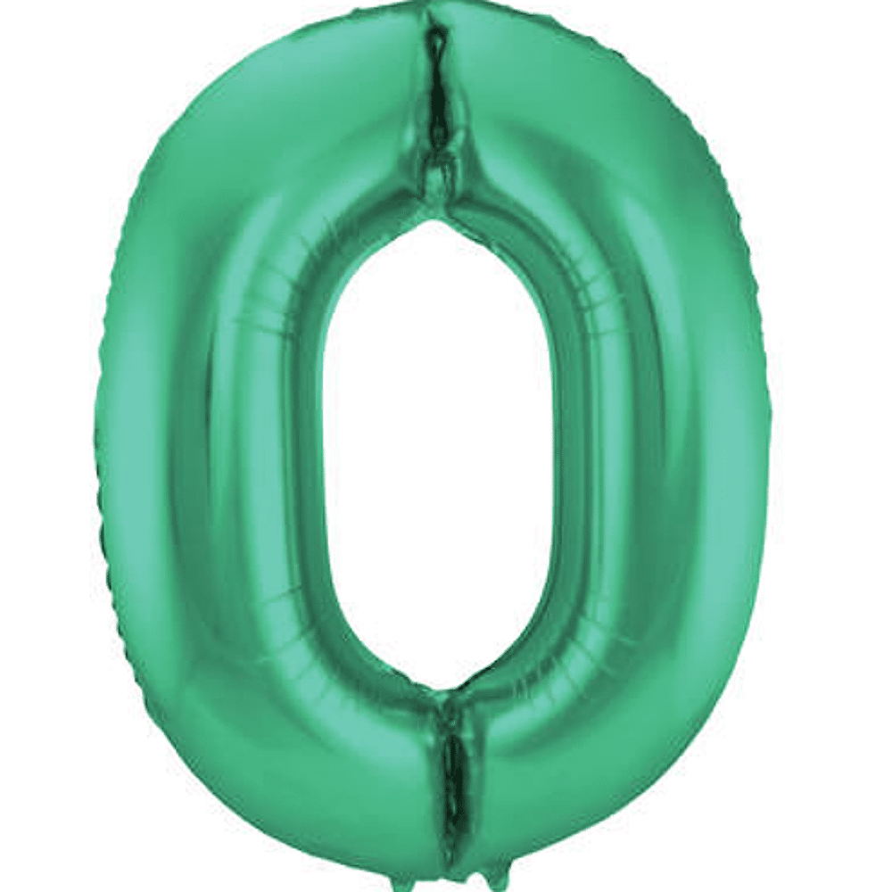 ava Folieballon Cijfer 0 Groen 86cm