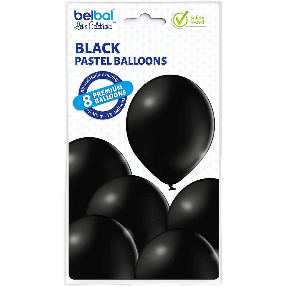 Ballon Noir Ø 30cm 50 Pièces - Articles festifs 